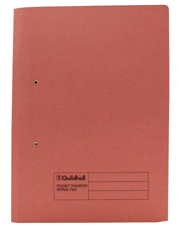 Guildhall Spiral File A4+ Pink Manila 285 gsm Pack of 25 