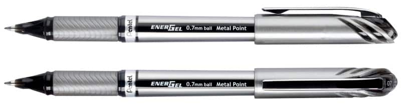 Pentel BL27A Non-retractable Rollerball Pen Black 0.35 mm Medium Rollerball Non Refillable Pack of 12