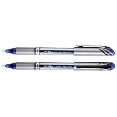 Pentel EnerGel Plus BL27 Rollerball Pen Grip Medium 0.35 mm Blue Pack of 12