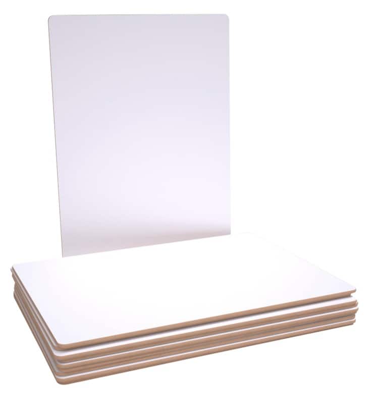 Show-me Whiteboard Non Magnetic Double Sided 21 (W) x 29 (H) cm Pack of 10