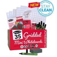 Show-me A4 Dry Erase Board Classroom Set Pack of 35