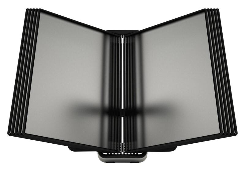 Djois Tarifold Display Panel System 10 Panels A4 Desk Standing Aluminium Alloy, PP (Polypropylene), Steel Black, Silver