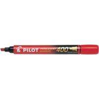 Pilot 400 Permanent Marker Broad Chisel 1.5 mm Red Non Refillable Pack of 12