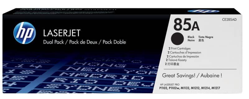 HP 85A Original Toner Cartridge CE285AD Black Pack of 2 Duopack