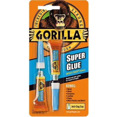 Gorilla Super Glue Permanent Liquid Transparent Clear 3 g Pack of 2 4044101