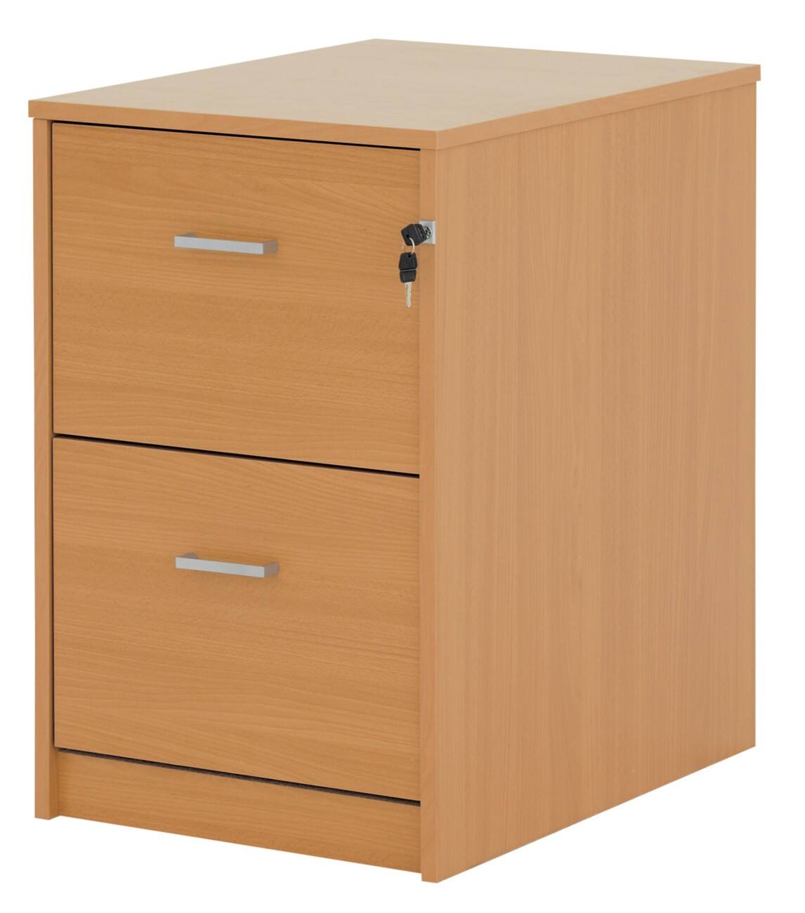 Filing Cabinet Two Drawer Beech 476 X 598 X 720 Mm Viking Direct Uk