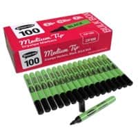 Show-me Drywipe Pen Black Medium Bullet Pack of 100