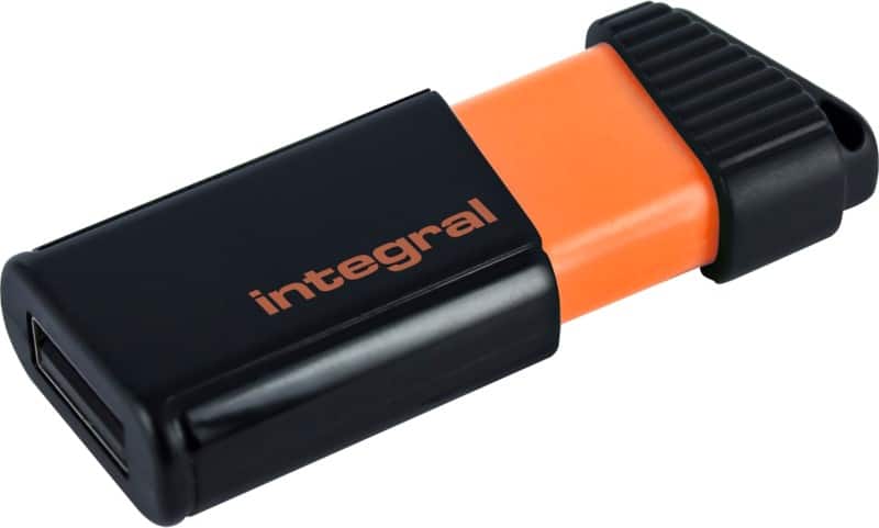 Integral USB 2.0 Flash Drive Pulse 32 GB Black, Orange