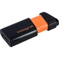 Integral USB 2.0 Flash Drive Pulse 32 GB Black, Orange