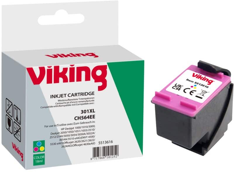 Viking 301XL Compatible HP Ink Cartridge CH564EE Cyan, Magenta, Yellow