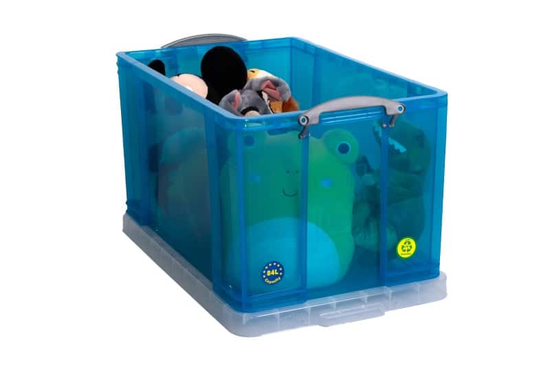Really Useful Box Plastic Storage Box 84 L Blue 44 x 71 x 38 cm