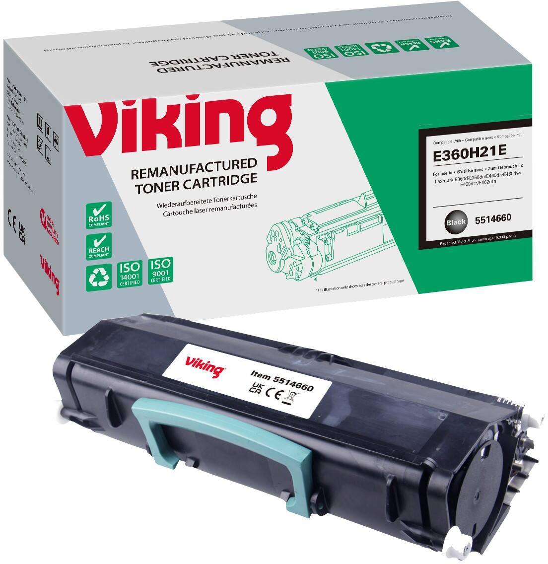 Compatible Office Depot Lexmark E360H21E Toner Cartridge Black