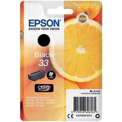 Epson 33 Original Ink Cartridge C13T33314012 Black