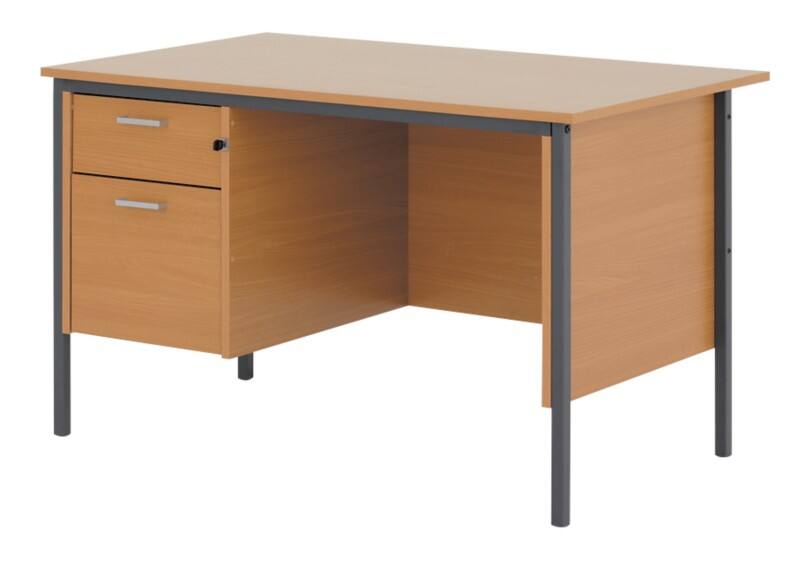 Straight Desk Classic Beech 1 200 X 730 X 725 Mm Viking Direct Uk