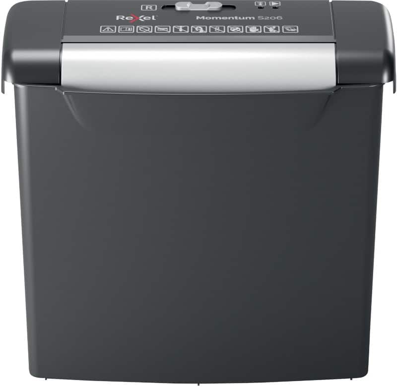 Rexel Momentum Shredder 7 Sheets 6 Sheets Strip Cut Security Level P-2 9 L S206