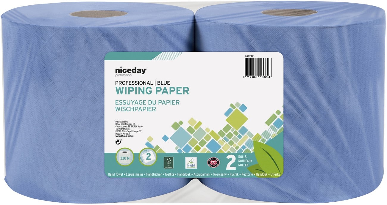Niceday Professional Industrial Tissue Standard 2 Ply 1000 Sheets Pack of 2
