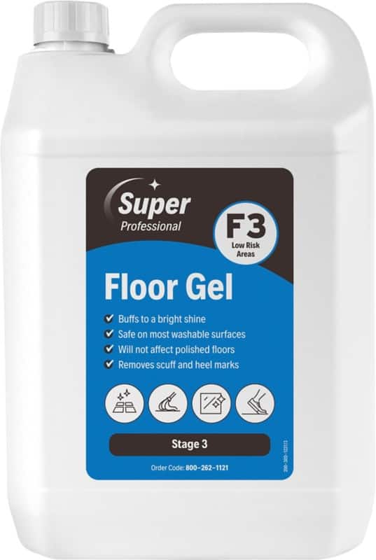 Super Professional Products F3 Floor Gel Cleaner Long Lasting Lemon Fragrance 5L