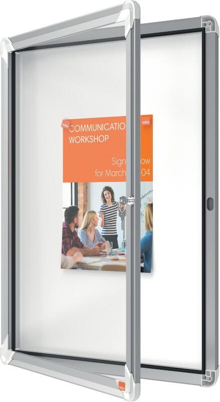 Nobo Notice Board Magnetic 4 x A4 Wall Mounted Lockable 49.4 (W) x 66.8 (H) cm White