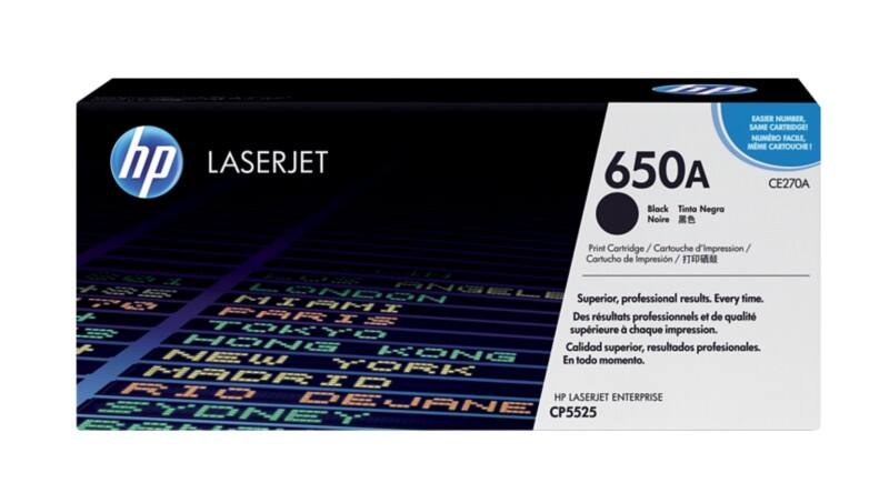 HP 650A Original Toner Cartridge CE270A Black