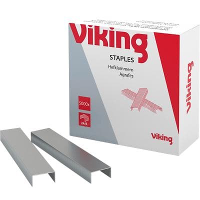 Viking 24/6 Staples 5619492 Wire Silver Pack of 5000