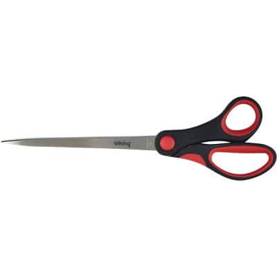 Office Depot Scissors Soft grip Black, Red 260 mm