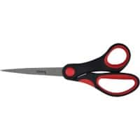 Viking Soft Grip Scissors Suitable for Left-handed People 95 mm Stainless Steel Black, Red