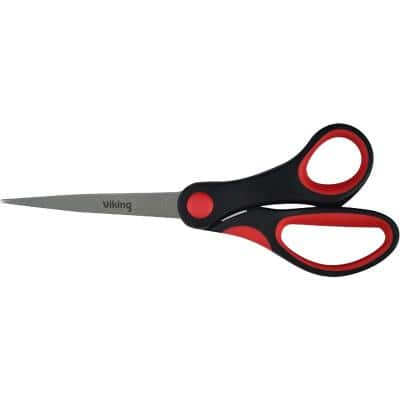 Viking Scissors Soft grip Black, Red 210 mm