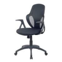 Realspace Austin Office Chair Basic Tilt Mesh, Fabric Fixed Armrest Height Adjustable Seat Black 110 kg