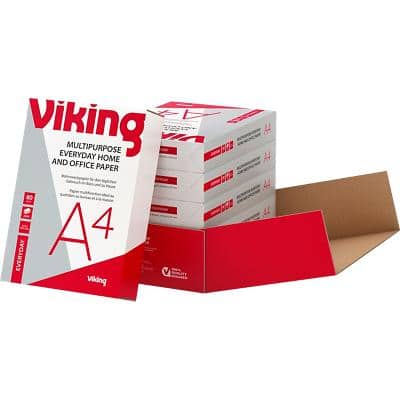 Viking Everyday A4 Printer Paper White 80 gsm Smooth 5 Packs of