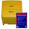 Dandy's Salt Grit Bin 200 L Weatherproof with Lid Yellow 10 x 25 kg Bags