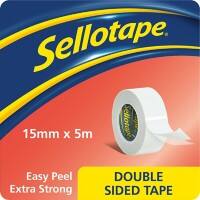 Sellotape Double Sided Tape 15mm x 5m White