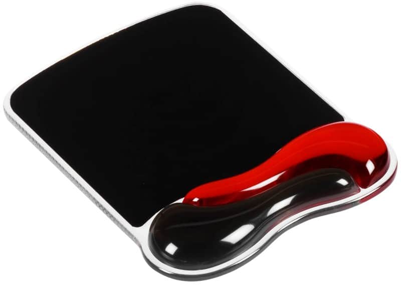 Kensington Duo Gel Mouse Pad with Wrist Support 62402 Black, Red