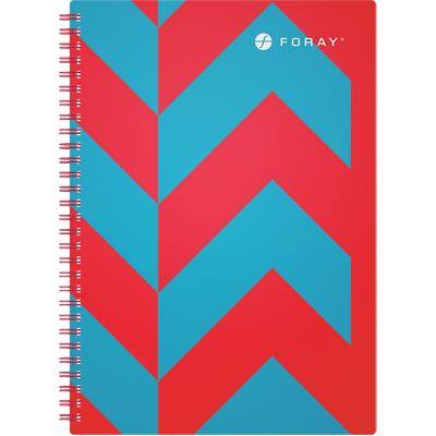 Foray Notepad Extreme A4 Ruled Spiral Bound PP (Polypropylene) Hardback Turquoise Perforated 200 Pages 100 Sheets