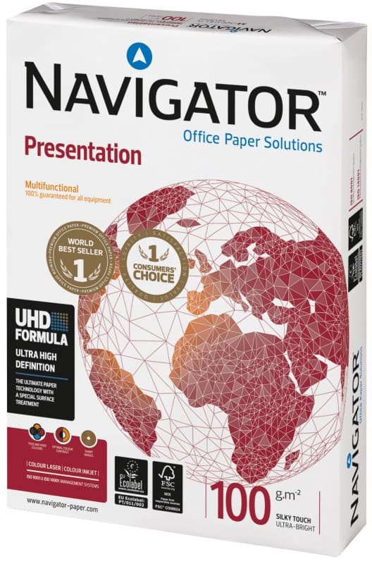 Navigator Presentation A4 Printer Paper 100 gsm Matt White 500 Sheets