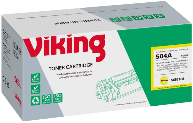 Viking 504A Compatible HP Toner Cartridge CE252A Yellow