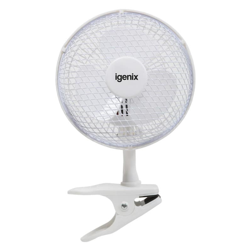 Igenix 17W White Desk Fan, 2-Speed, Compact