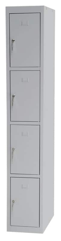 Viking Realspace Metal Locker Adding Unit 4 Doors 1 nest Key lock 300 x 500 x 1,800 mm Grey