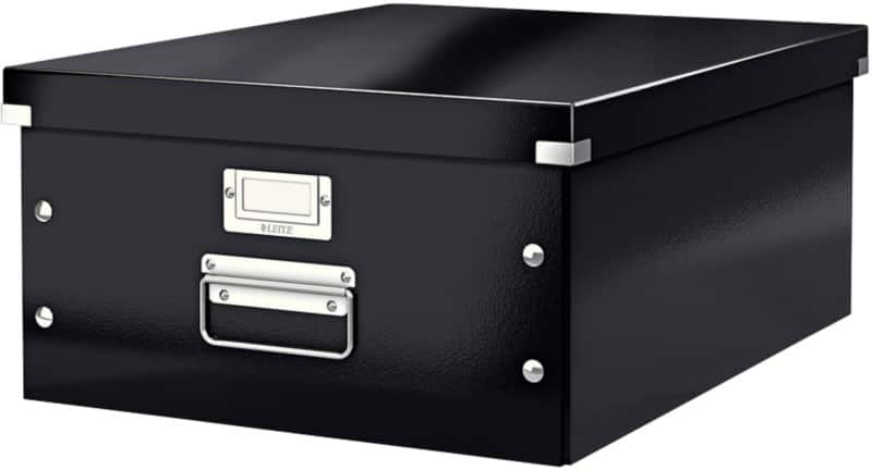 Leitz Click & Store WOW Storage Box A3 Laminated Cardboard Black 369 x 482 x 200 mm