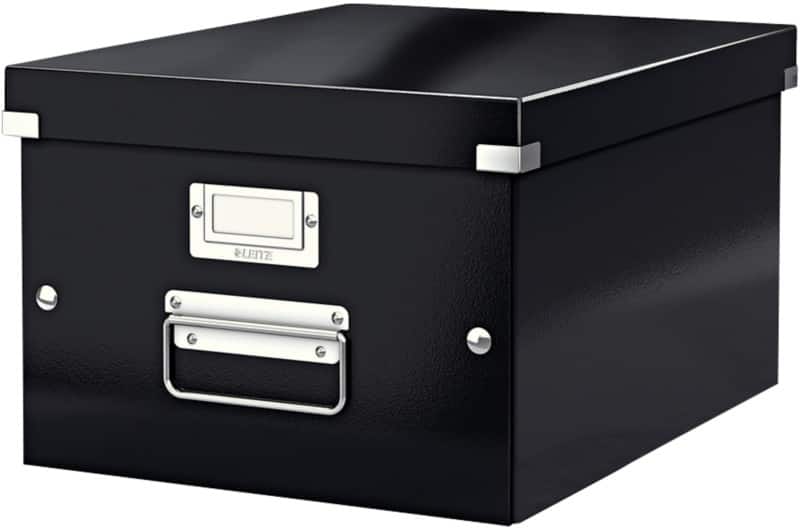 Leitz Click & Store WOW Storage Box A4 Laminated Cardboard Black 281 x 370 x 200 mm