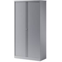 Bisley Tambour Cupboard Steel 4 Shelves Lockable 1,000 x 470 x 1,985 mm Silver