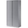 Bisley Tambour Cupboard Lockable with 4 Shelves Steel Essentials 1000 x 470 x 1970mm Silver