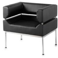 Two Seater Sofa with Armrest BEN50001 Black