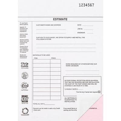 Customised Pads Two Colour 2-Part 50 Sheets Pack of 4