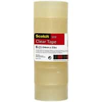 Scotch Easy Tear Clear Tape Tower 24mm x 33m Transparent 6 Rolls