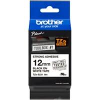 Brother TZES231  Labelling Tape Authentic Adhesive Black on White 12 mm (W) x 8 m (L)