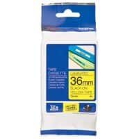 Brother Labelling Tape Authentic TZe-661 Adhesive Black on Yellow 36 mm x 8 m   