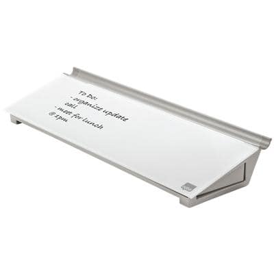 Nobo Desktop Whiteboard Pad 1905174 With Dry Erase Glass Surface 45.8 x 15.4 cm Brilliant White