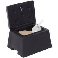 25 Litre Lockable Grit Bin with a Bag of Rock Salt and Scoop