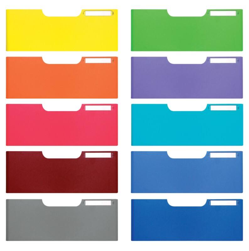 Exacompta Drawer Front PS (Polystyrene) Assorted 22 x 29 x 10.8 cm A4+ Pack of 10