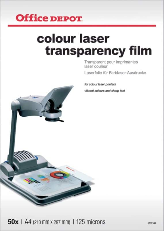 Colour laser on sale transparency film